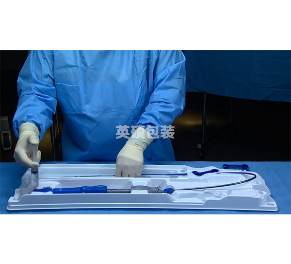 醫(yī)用吸塑盒供應(yīng)商生產(chǎn)定制靜脈中心導(dǎo)管吸塑盒，HIPS材質(zhì)白色